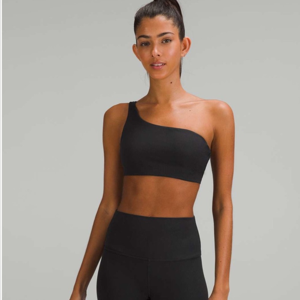 LULULEMON Black Ribbed Sports Bra - Picture 2 of 2
